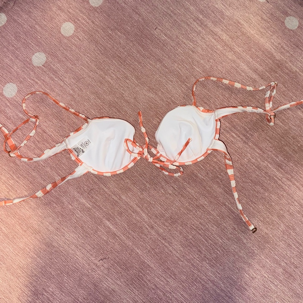 Montce Shrimp Gingham Elany Bikini Top - Picture 5 of 6